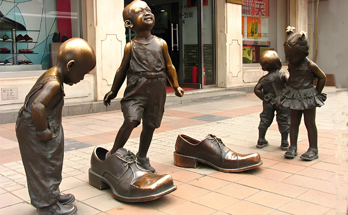 鑄銅小品雕塑市井煙火，讓步行街“活”起來(lái)