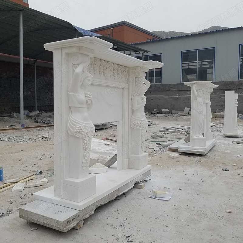 大理石人物壁爐架 大理石人物壁爐架