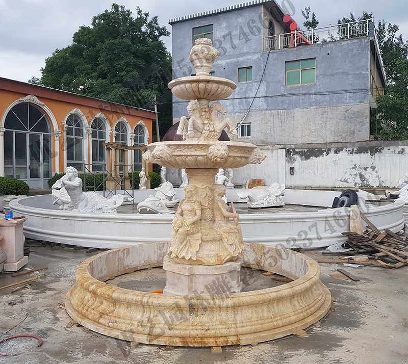 石雕噴泉，景觀人物噴泉，歐式噴泉